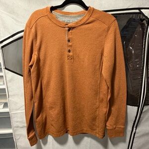 Eddie Bauer Men's Rust Long Sleeve Henley